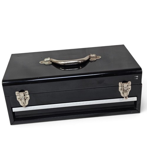 Vintage black steel tool - tool, box