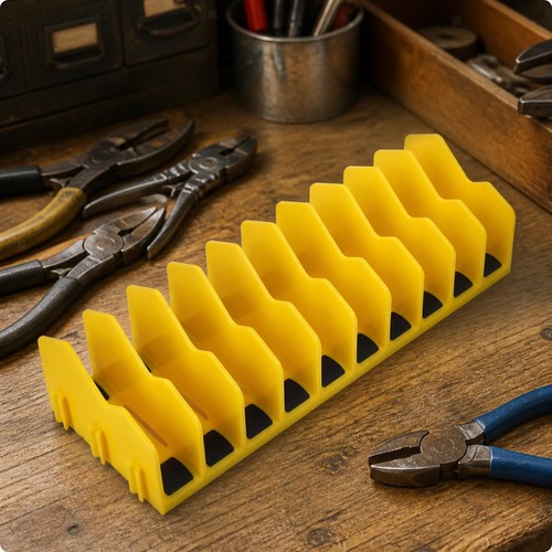 Molded plastic organizer rack - molded,