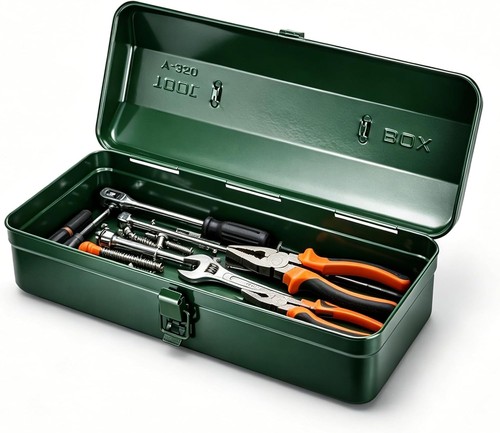 Lockable metal tool box - box, 14