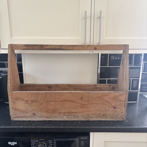 Vintage wooden storage caddy - wooden,