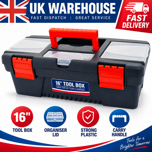 16in plastic tool storage - plastic, box