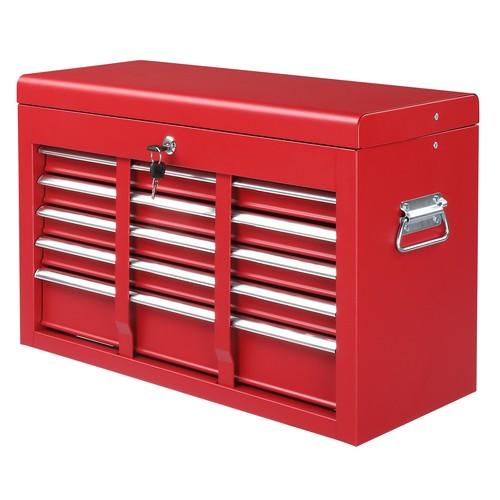 Red drawer metal top - metal, chest